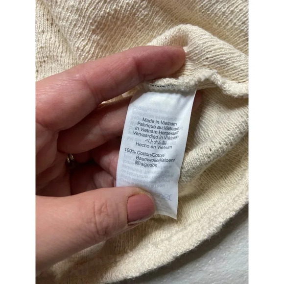 Madewell Cotton Cream Ruffled Tank Top-sz Small - Picture 7 of 7